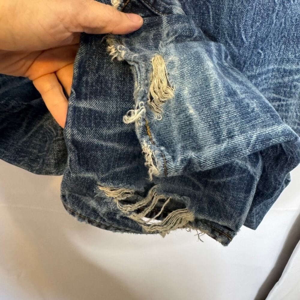 Prps Selvedge Distressed Camo Patch Button Fly Je… - image 8